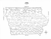 Iowa State Map, Hancock County 1967